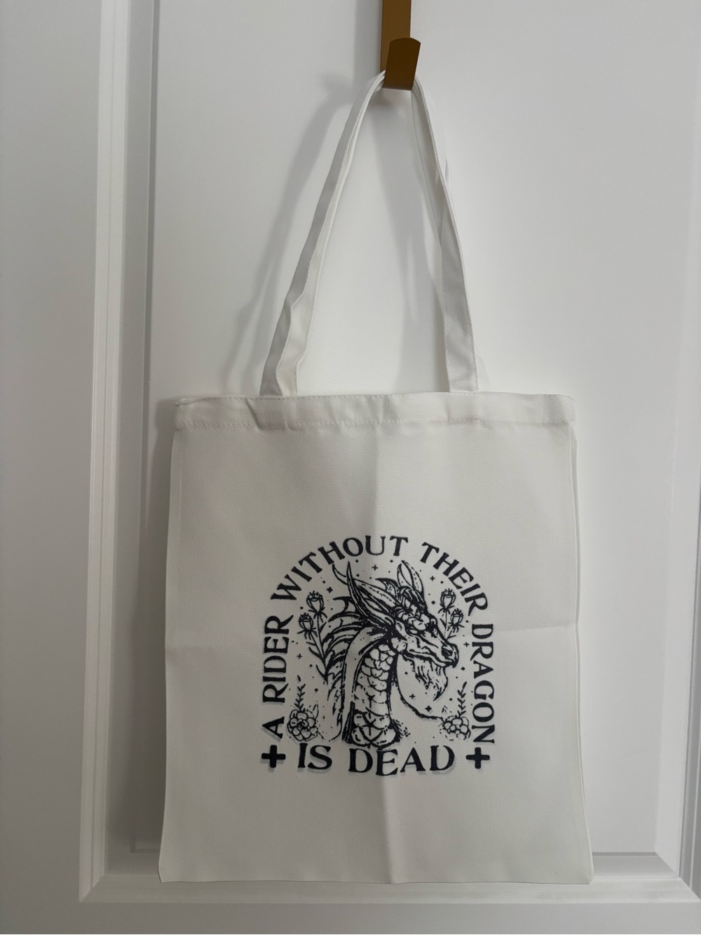 Fourth Wing Inspired Graphic Tote Bag
